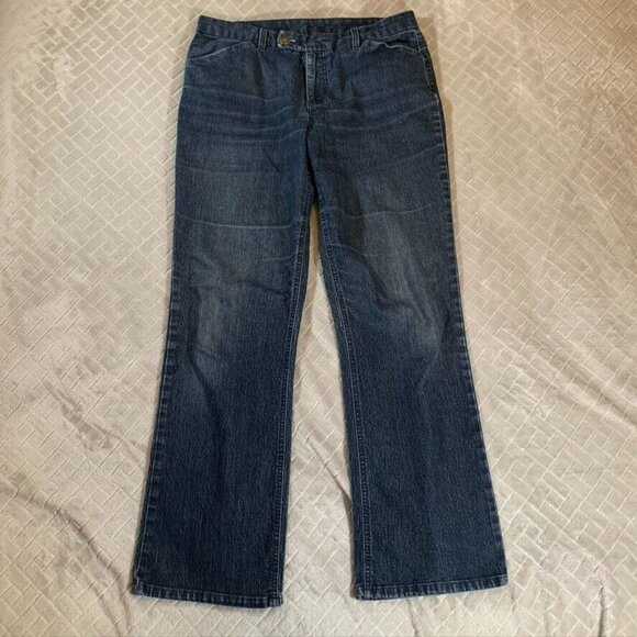 Charter Club Denim - Charter Club Womens 12 Denim Jeans Blue Boot Cut Dark Wash Mid Rise Stretch